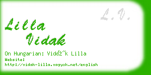 lilla vidak business card